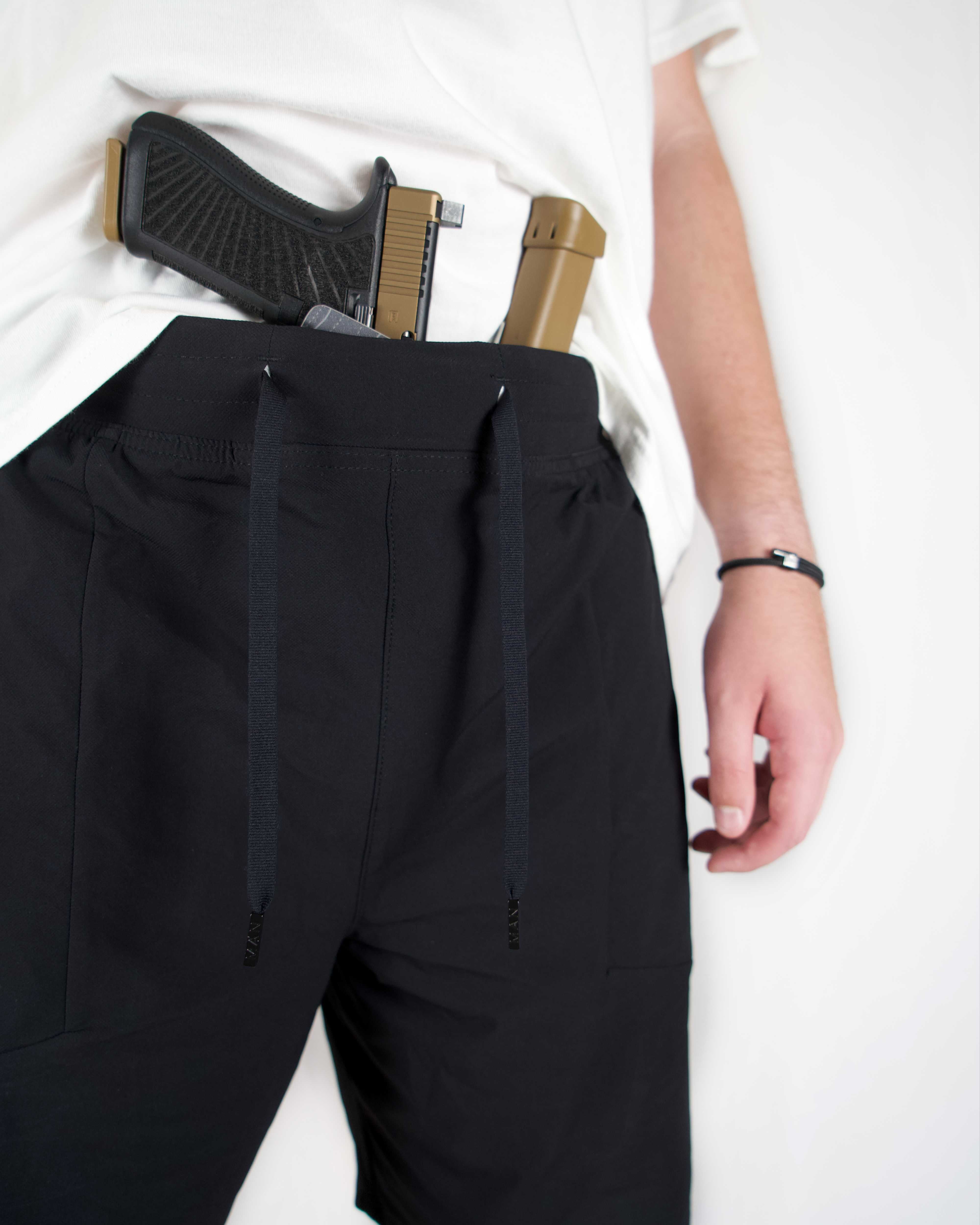 Conceal Carry Shorts | Plague Black- 8"