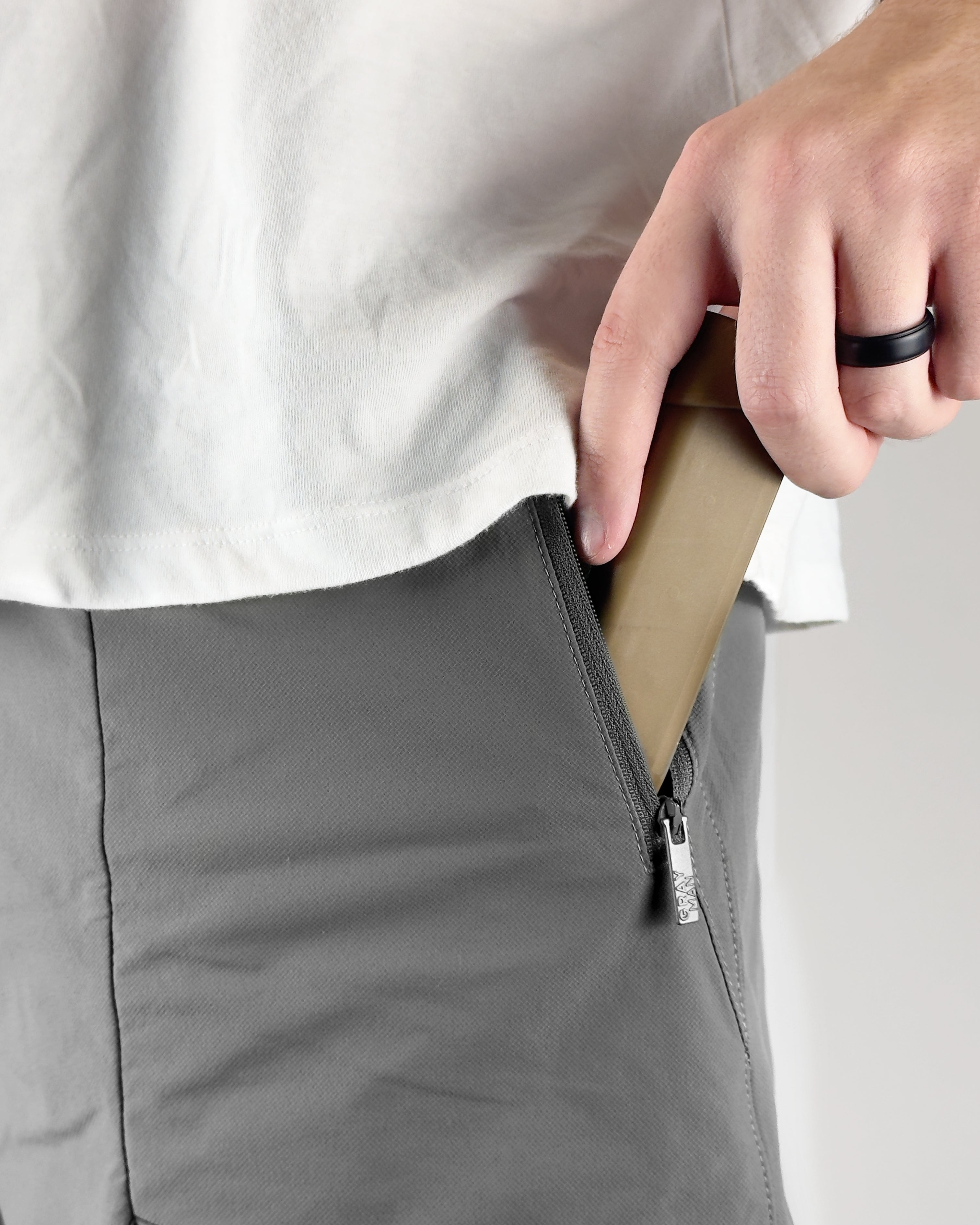 Conceal Carry Shorts | Bull Shark Gray - 8"