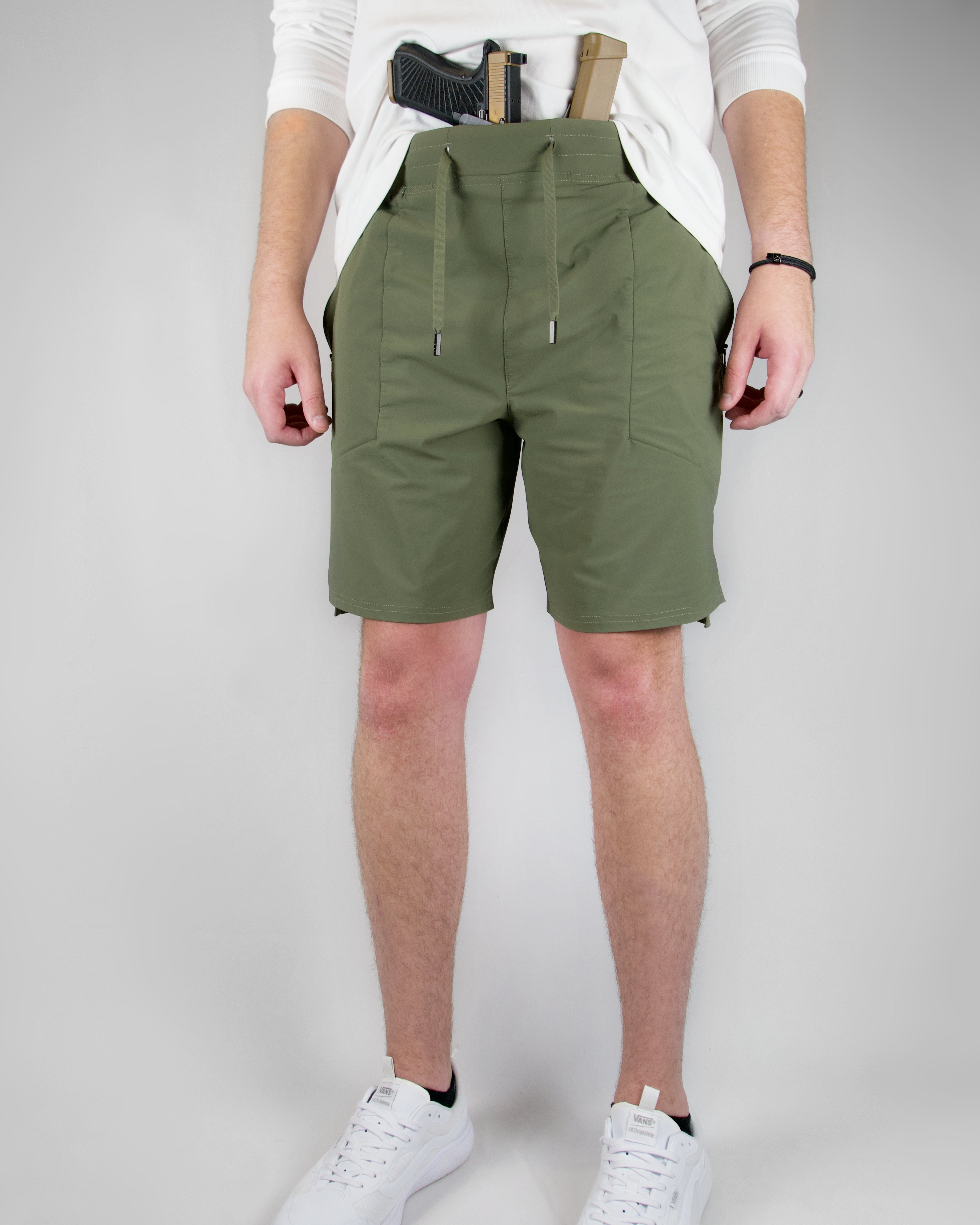 Ghillie Green- 8" Conceal Carry Shorts & Belt