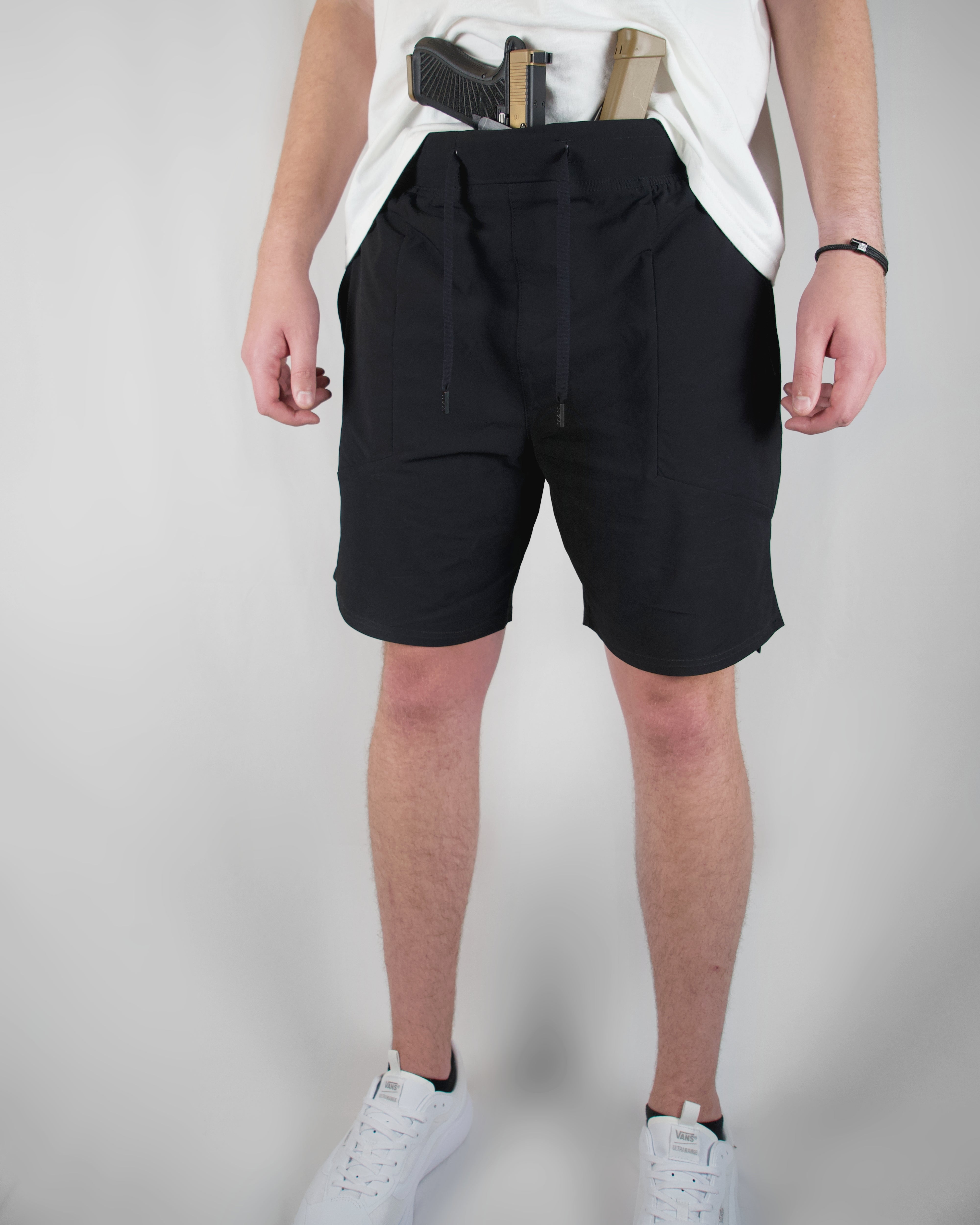 Plague Black- 8" Conceal Carry Shorts & Belt